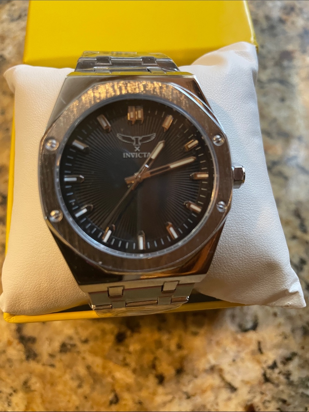 Invicta Specialty Men's Silver Stainless Steel Watch with Black Dial - Picture 2 of 3